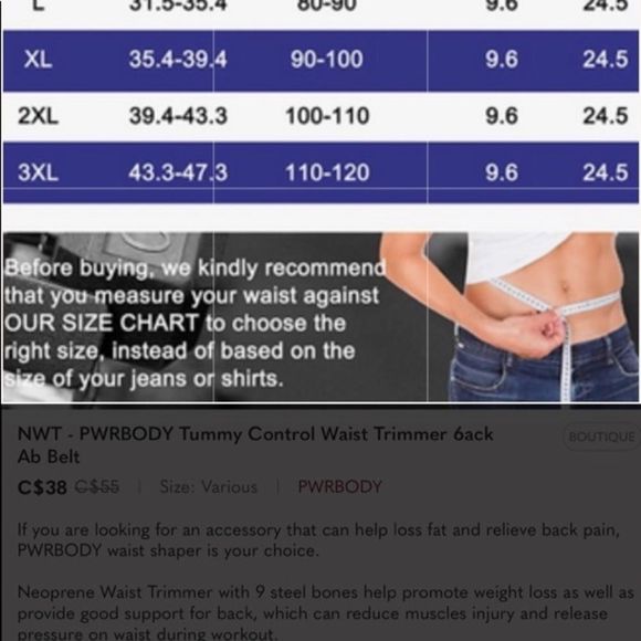 ⚡️Men’s Tummy Control Waist Trimmer 6ack Ab Belt Sauna Waist Trainer - Picture 4 of 4